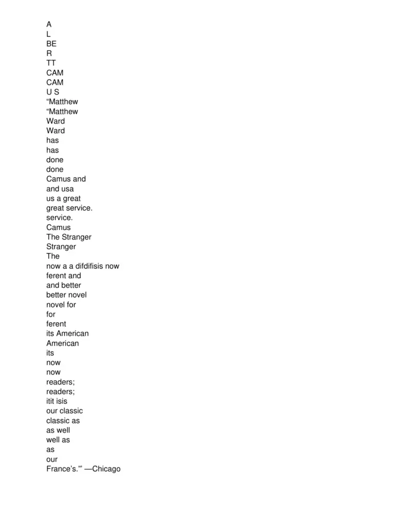 The Stranger Albert Camus (1)